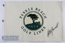 US Open 2010 Pebble Beach Graeme McDowell Signed golf pin flag signed in ink to the corner, measures