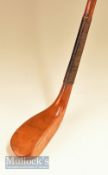 Fine Robert Simpson of Carnoustie light stained dogwood late longnose putter c1890 complete with