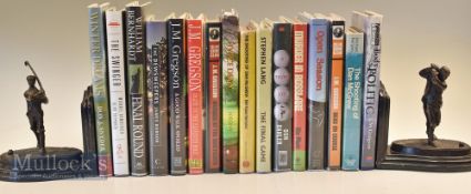 Golf Fiction Books with titles including Dead on Course, Murder on Rosslare, Open Season, The