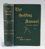 Duncan, David S – The Golfing Annual Vol III 1894-1895 Book in green boards with gold gilt title,