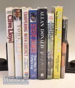 Selection of Signed Cricket Books to include Cricket Choice by A Bedser, Allan Donald, hird Man to