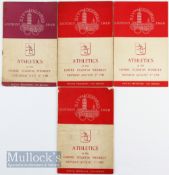 1948 London Olympics Athletics Programmes (4) – Saturday July 31st, fair condition with worn