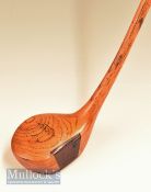 Fine BGI Co one piece light stained driver with clear crown shaft stamp bearing the maker’s mark and