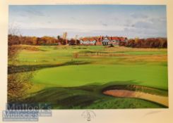 2x Graeme Baxter signed Open Golf Championship colour print - “2001 Open Golf Championship – 15th
