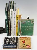 Assorted Golf Books titles including Charles Whitcombe on Golf, The History of Golf, Pinehurst