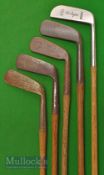 5x Assorted putters including a late stainless Ben Sayers Benny putter with ridge sole; C McDonald