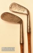Tom Morris St Andrews mashie niblick with fine line face markings, together with a Tom Stewart “