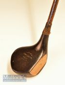 Slazenger patent threaded shaft/hosel bulger brassie showing the Slazenger New York stamp mark and