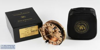 J W Young & Sons Purist II 2041 4 ½” centrepin reel with twin handle, Bickerdyke line guide,