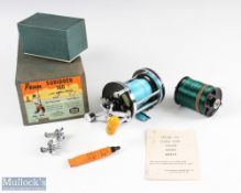 Fine Ogden Smith retailed Penn Squidder No 140 multiplier reel with Ogden Smith label to end