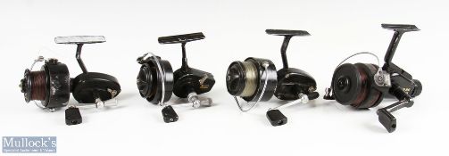 Selection of early Mitchell fixed spool reels including 300 (x2), 324, 2165RD models in varying