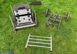 Avanti Battle Station Fishing Seat Box with carry trailer