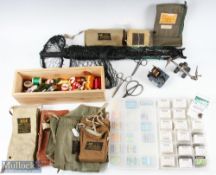 Quantity of Mixed Fly Tying Materials, Hooks and Rod Bags incl fly tying vice, thread and wool,