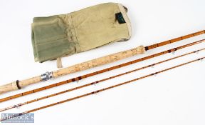 Hardy Bros ‘The Wye’ Palakona salmon fly rod 12ft 6ins 3pc plus extra top, line 9, in MCB, with