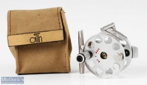 Fine Ari't Hart Mach 0 trout fly reel with swing arm line guide, counter balance weight, appears