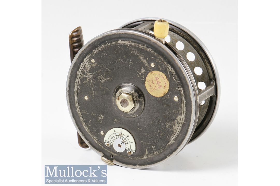 Hardy Bros England Super Silex 3 ½” Alloy Fly Reel and Box marked PW (Percy Walsh 1920-1954) - Image 3 of 3