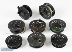 Shakespeare 2755 Graflite 3 ½” fly reel and 4x spare spools with annular line guide, in black