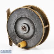 Struan Patent 3” alloy and brass fly reel stamped ‘Struan Patent’ to faceplate, smooth brass foot,