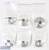 Abu Ambassadeur Silver Colour Side Plates (6) in 4000/5000/6000 size, part 20226 in packaging