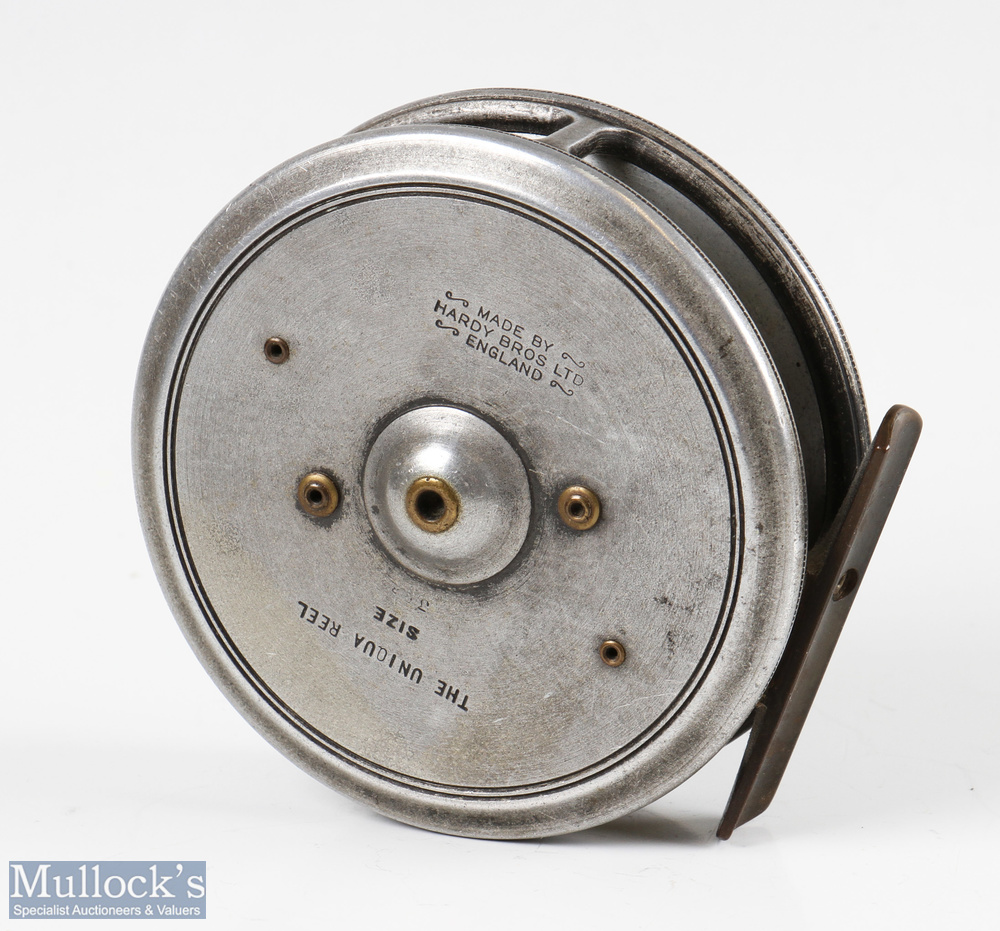 Hardy Bros England Uniqua 3 5/8” alloy fly reel stamped TA (Thomas Appleby 1920-1947) internally, - Image 2 of 2