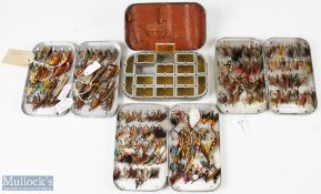 Salmon Fly and Fly Tin Selection approx. 120 mixed salmon flies in sizes 1” to 2”, with a small