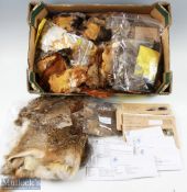 Large Quantity of Fly Tying Feathers, Capes and Furs mostly loose unbranded with a bag of smaller