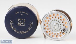 Hardy Bros England Marquis #6 alloy trout fly reel with alloy smooth foot, line guide, loaded with