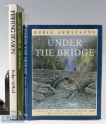 3x Fishing Artwork Books – McPhail, Rodger “Fishing Season”, 1990 1st edition, Armstrong, Robin “