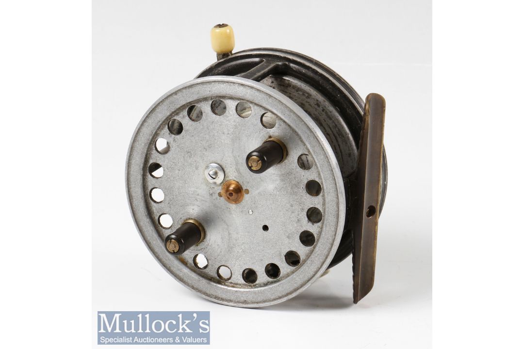 Hardy Bros England Super Silex 3 ½” Alloy Fly Reel and Box marked PW (Percy Walsh 1920-1954) - Image 2 of 3