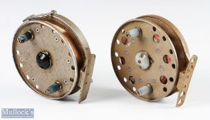 Grice & Young 4 ¼” Royal Supreme centrepin reel twin handle with line guide, on/off check,