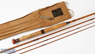 Hardy Bros Palakona split cane rod 10ft 3pc plus spare tip and butt spike, MCB has mouse holes