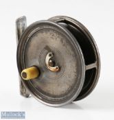 Hardy Bros England Uniqua 3 1/8” trout fly reel constant single check, smooth alloy foot,