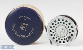 Hardy Bros England Marquis #7 alloy trout fly reel with smooth alloy foot, line guide, loaded with