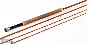 J S Sharpe’s ‘The Aberdeen’ split cane fly rod 10ft 3pc plus spare tip, agate lined butt/tip