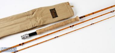 Sharpe’s ‘The Aberdeen’ split cane fly rod 10ft 3pc agate lined butt and tip ring with Acorns, in