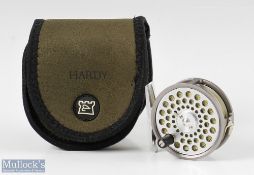 Hardy Bros England Flyweight 2 ½” alloy fly reel with line guide, smooth alloy foot marked A40831,