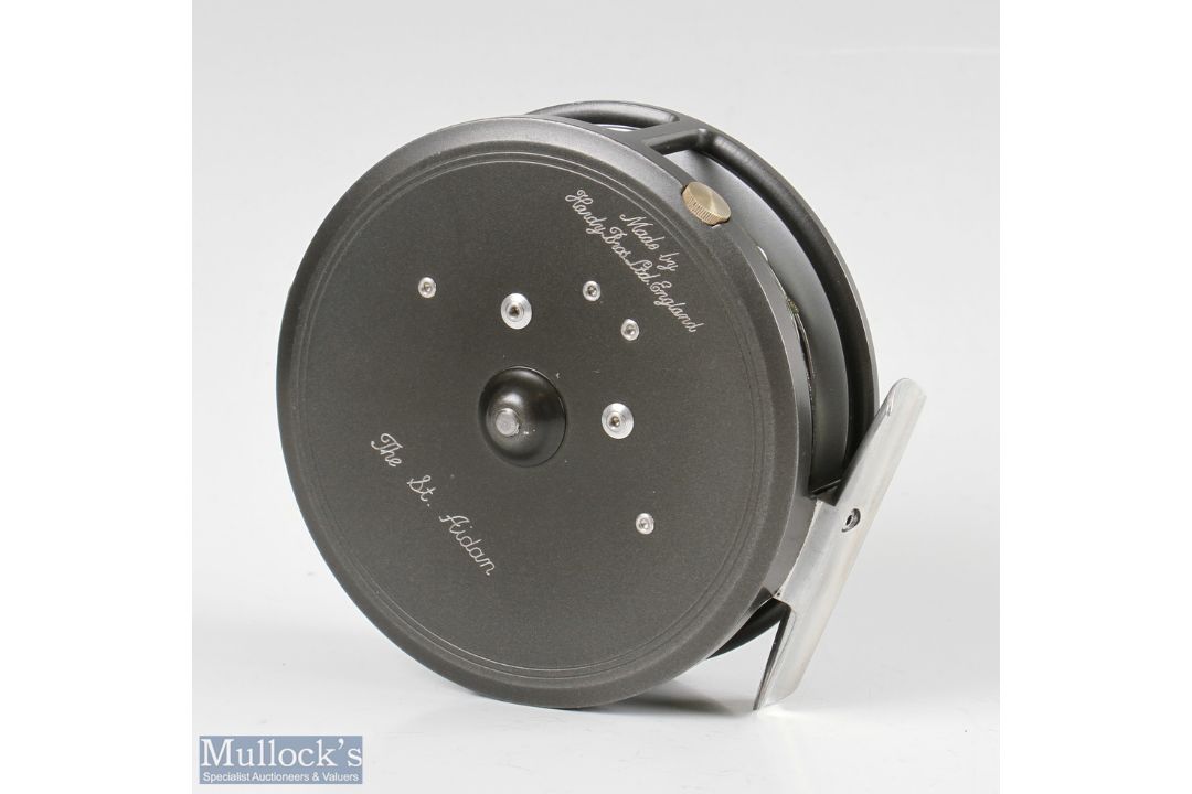 Hardy Bros England St Aidan 3 ¾” alloy fly reel with u line guide, rim tensioner, alloy smooth foot, - Image 3 of 3