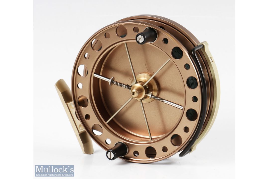 J W Young & Sons Purist II 2041 4 ½” centrepin reel with twin handle, Bickerdyke line guide, - Image 2 of 3