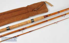 Allcocks ‘Gloria’ 12ft 3pc Spanish reed/cane rod with original rod bag – signs of light use