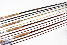 J Dickson & Son, Edinburgh 7ft 2 piece spinning rod, in mcb, first ring needs rewhipping