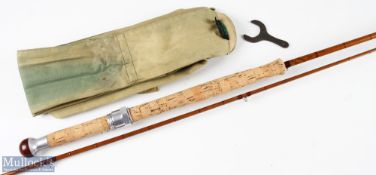 Hardy Bros ‘The Wye’ Palakona split cane salmon rod 11ft 2pc line 7 in MCB with spanner