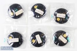 Abu Ambassadeur Black Colour Side Plates (6) in 4000/5000/6000 size, part 21839 in packaging