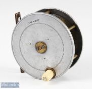 Hardy Bros England The Field 4 3/8” wide drum alloy fly reel with maker’s oval logo, perforated