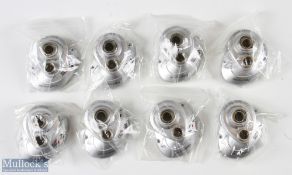 Abu Revo Premier Bait Cast Reel Side Plates (8) in sliver colour, all unused