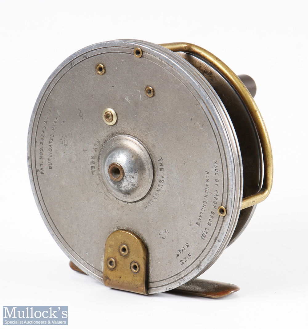 Hardy Bros England Sunbeam 3 ¼” Dup Mk II alloy fly reel with smooth brass foot, horse shoe latch, - Image 2 of 2