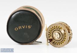 Orvis CFO I Disc 2 ¾” bronzed fly reel with perforated body, rear drag adjuster, smooth foot, loaded