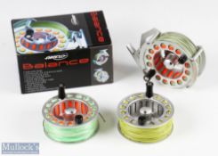 Airflo Balance 7/9 large arbour fly reel in titanium finish, rear drag adjuster, counter weight,