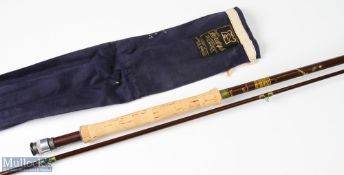 Hardy Bros ‘The Invincible’ fibre glass 10ft 6in fly rod 2pc line 6/7#, appears with light use, in