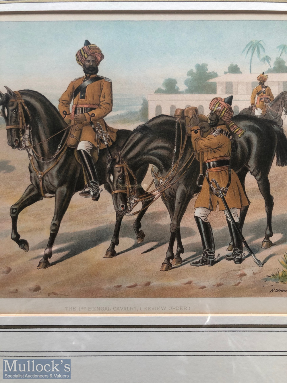 India - Original colour lithograph of the 1st Bengal cavalry review order c1900s by R Simkin. In - Image 2 of 2