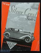 Alvis - The New Silver Crest Series. Circa 1937 Automotive Sales Catalogue a Six page fold out